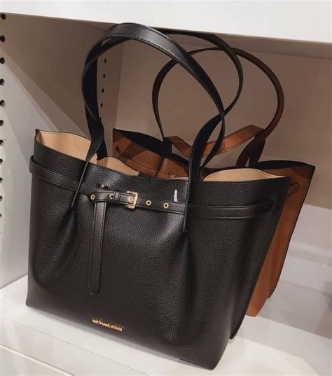 michael kors emilia black|michael kors emilia large tote.